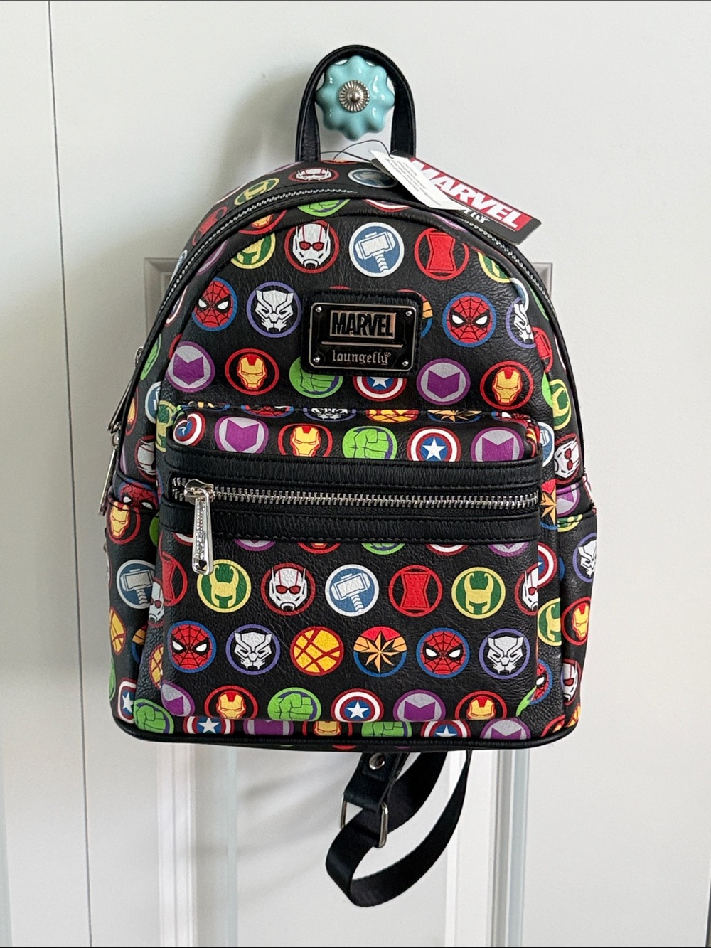 Loungefly Black Marvel Japanese Exclusive Mini Backpack